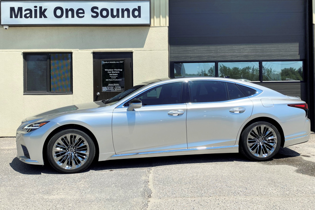 Lexus 2023 LS500 with professional window tint in North Bay